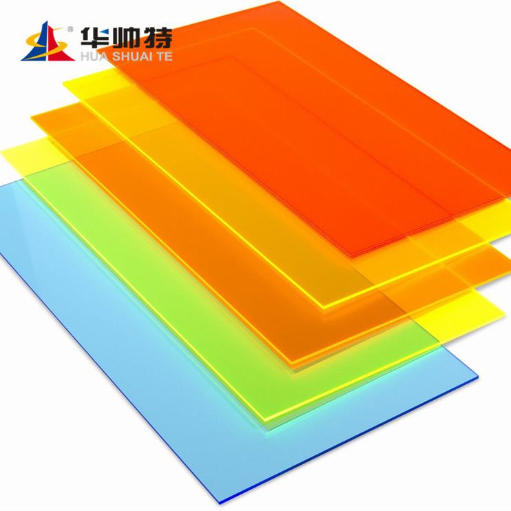 Фактор HUASHUAITE Оптовый лист флуоресцентного акрилового стекла с дешевой ценой 